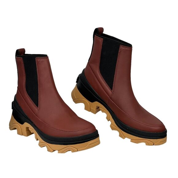 Sorel Brex Boot Chelsea Chunky 9.5 Waterproof Ankle Boots Red Cherry Women's NEW - Picture 10 of 10